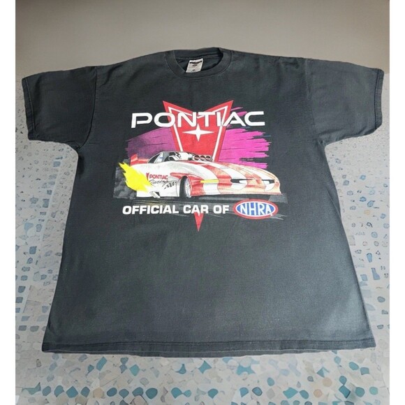 VTG NHRA Winston Drag Racing Shirts Men's XL Black Pontiac Castrol 90s Jerzees - Picture 1 of 7